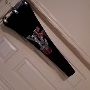 Custo Barcelona Rhinestone Embellished Leggings- S/M